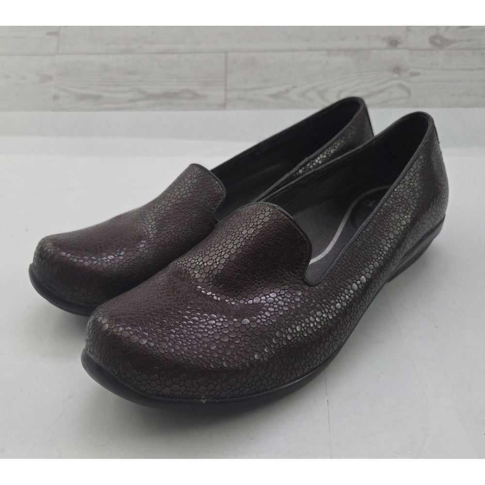Dansko Loafers Womens 39 US Brown Textured Leather Dark Academia Lagenlook